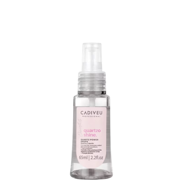 Cadiveu Essentials Quartzo Shine Liquid Quartz Hair Oil 65ml front bottle view – Buy now at MKPBR.COM – Worldwide Shipping
