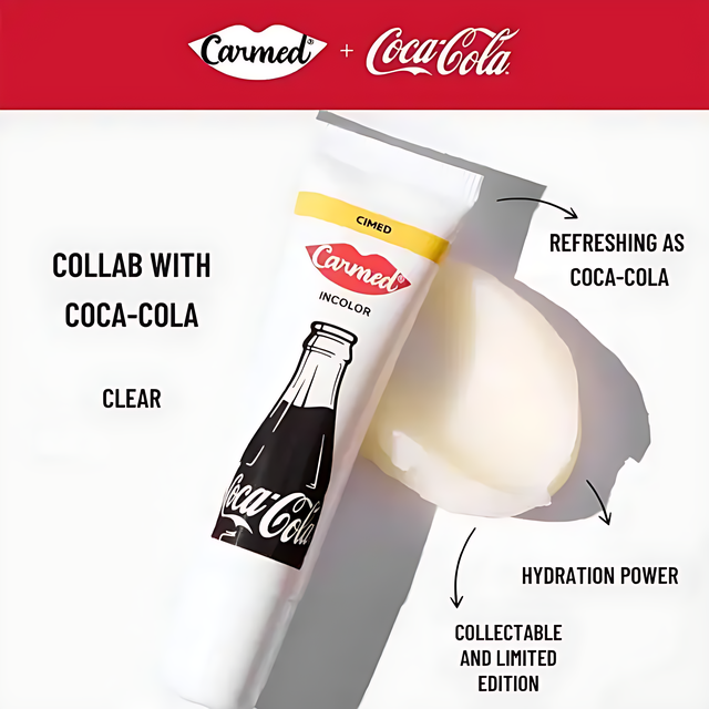 Carmed Coca-Cola Lip Balm Clear–  0.35 oz (10g) – Essential lip care with a fun, refreshing sensation from Brazil – Buy now at MKPBR.COM – Worldwide Shipping