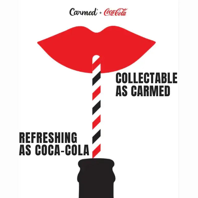 Carmed Coca-Cola Lip Balm Kit: Red, Brown, Clear– 3 x 0.35 oz (10g) – Limited edition high-quality lip balms by Carmed and Coca-Cola – Buy now at MKPBR.COM – Worldwide Shipping