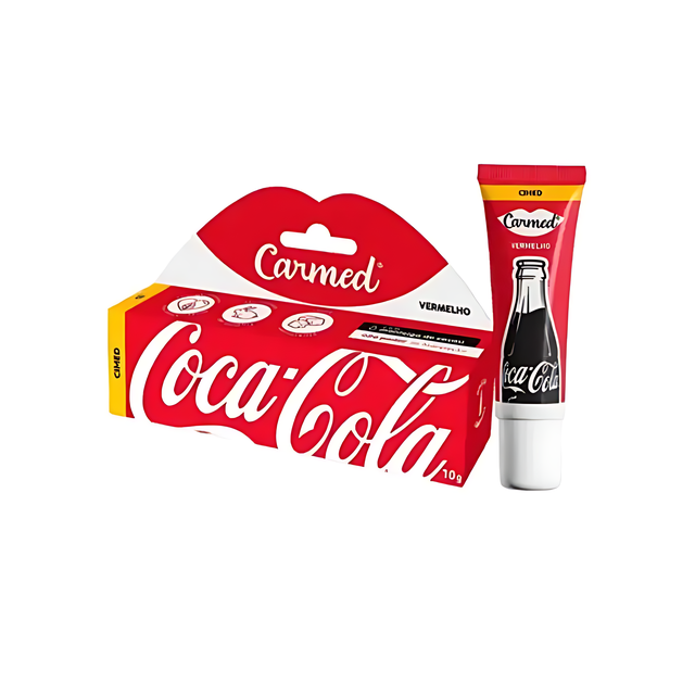 Carmed Coca-Cola Lip Balm Kit: Red, Brown, Clear– 3 x 0.35 oz (10g) – Unique Red, Brown, and Clear balms in a collectible kit – Buy now at MKPBR.COM – Worldwide Shipping