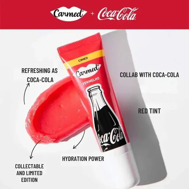 Carmed Coca-Cola Lip Balm Red–  0.35 oz (10g) – Essential lip care with a fun, refreshing sensation from Brazil – Buy now at MKPBR.COM – Worldwide Shipping