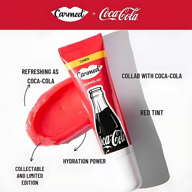 Carmed Coca-Cola Lip Balm Red–  0.35 oz (10g) – Essential lip care with a fun, refreshing sensation from Brazil – Buy now at MKPBR.COM – Worldwide Shipping