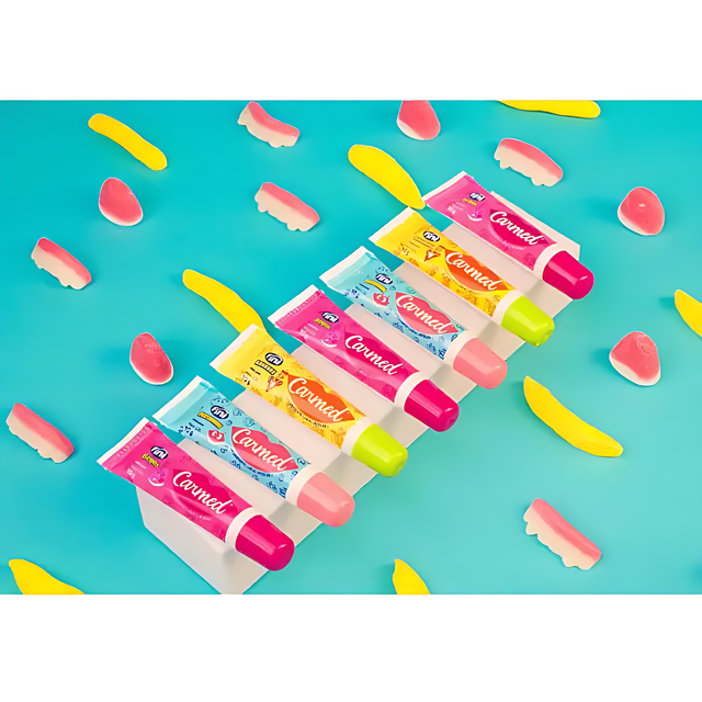 Carmed Fini Lip Balm Kit: Dentaduras, Bananas, Beijos – 3 x 0.35 oz (10g) – A must-have lip moisturizer kit with a touch of Brazilian charm – Buy now at MKPBR.COM – Worldwide Shipping