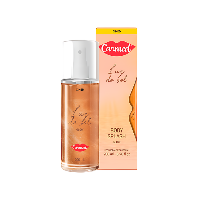 Carmed Luz do Sol Glow Body Splash – 6.76 oz (200 ml) – Vanilla, jasmine and sandalwood fragrance with radiant glow effect – Buy now at MKPBR.COM – Worldwide Shipping