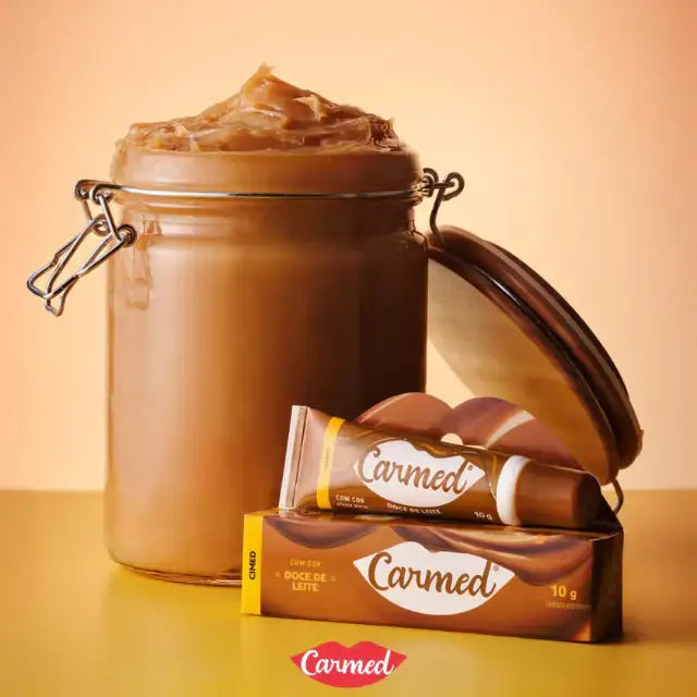 Carmed Sweet Line Lip Balm Kit: Brigadeiro Ana Castela, Leite Condensado, Doce de Leite – 3 x 0.35 oz (10g) – Collectible and high-quality lip balms by Carmed with dessert inspiration – Buy now at MKPBR.COM – Worldwide Shipping