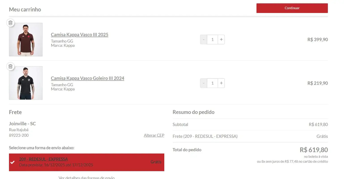 Personal Shopper | Comprar desde Brasil - Camisetas de fútbol - 4 artículos - (DDP)

Source:
Personal Shopper | Buy from Brazil - Soccer Jerseys  - 4 items - (DDP)