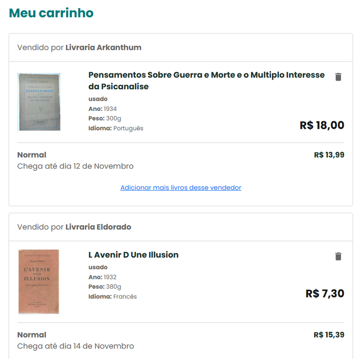 Personal Shopper | Buy from Brazil - Psychoanalysis books - 5 ITEMS (DDP)