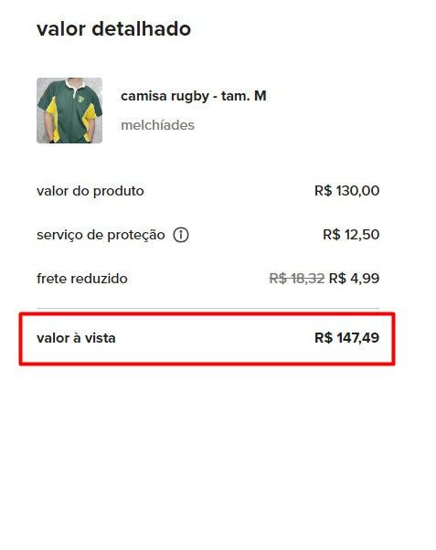 Personal Shopper | Compra desde Brasil -Camisetas de Rugby -2 piezas- DDP