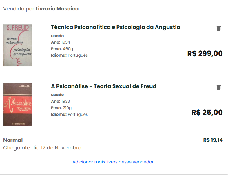 Personal Shopper | Buy from Brazil - Psychoanalysis books - 5 ITEMS (DDP)