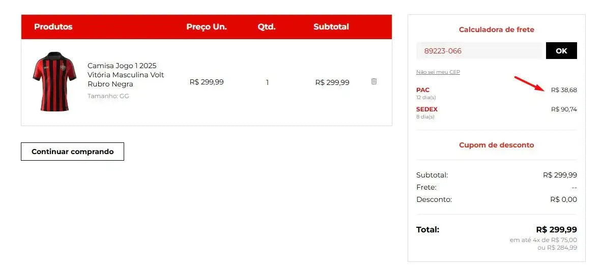 Personal Shopper | Kaufen aus Brasilien - Fußballtrikots - 5 Einheiten (DDP)