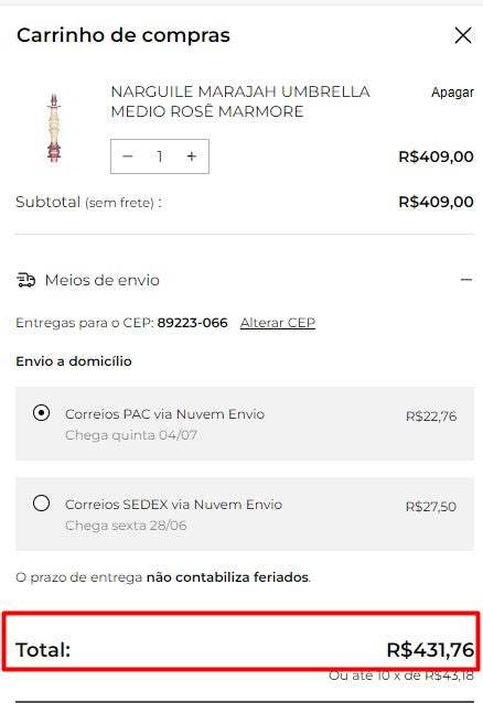 Personal Shopper | Buy from Brazil -Hookah Stem -5  items - DDP