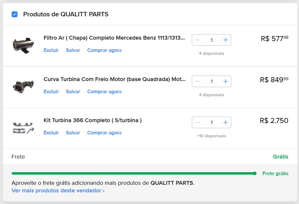 Personal Shopper | Buy from Brazil - Truck parts - 5 items (DDP)