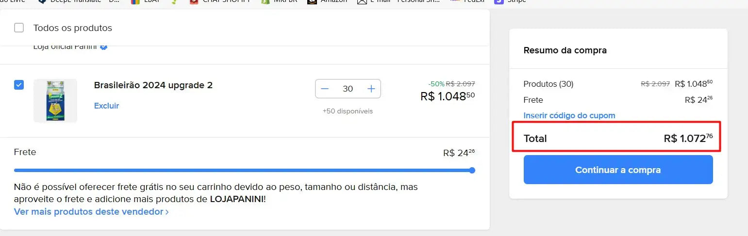 Personal Shopper | Comprar desde Brasil - Pegatinas de fútbol - 3 juegos (DDP)