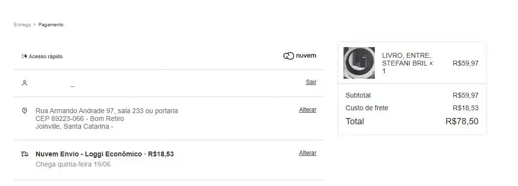 Personal shopper | Buy from Brazil  -LIVRO, ENTRE, STEFANI BRIL  - 1 items (DDP)