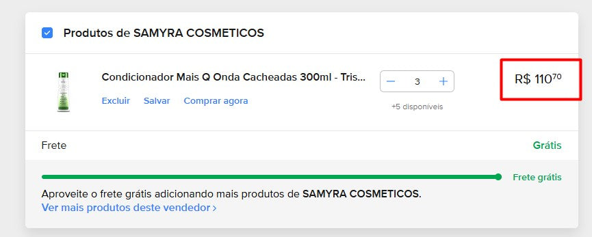 Personal Shopper | Buy from Brazil - Condicionador Mais Q Onda Cacheadas 300ml - Triskle - 3 item (DDP)