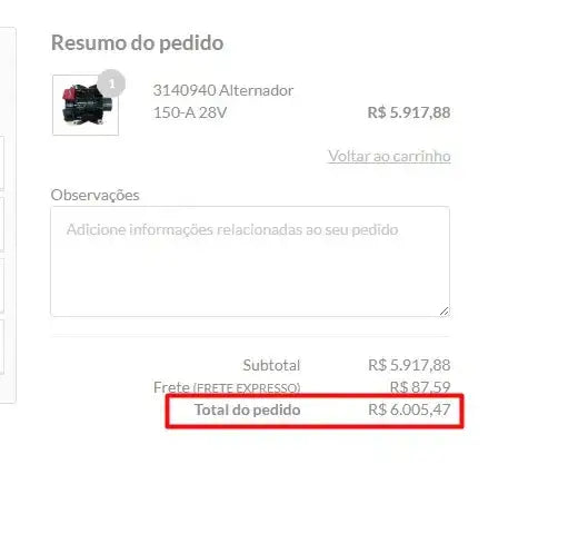 Personal Shopper | اشترِ من البرازيل - 3140940 المولد 150-A 28V (DDP)