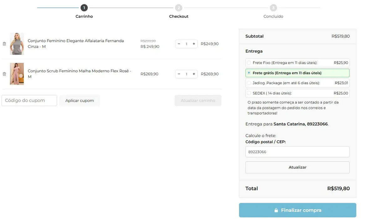 Personal Shopper | Kaufen aus Brasilien - Chirurgische Uniformen - 6 Sets (DDP)
