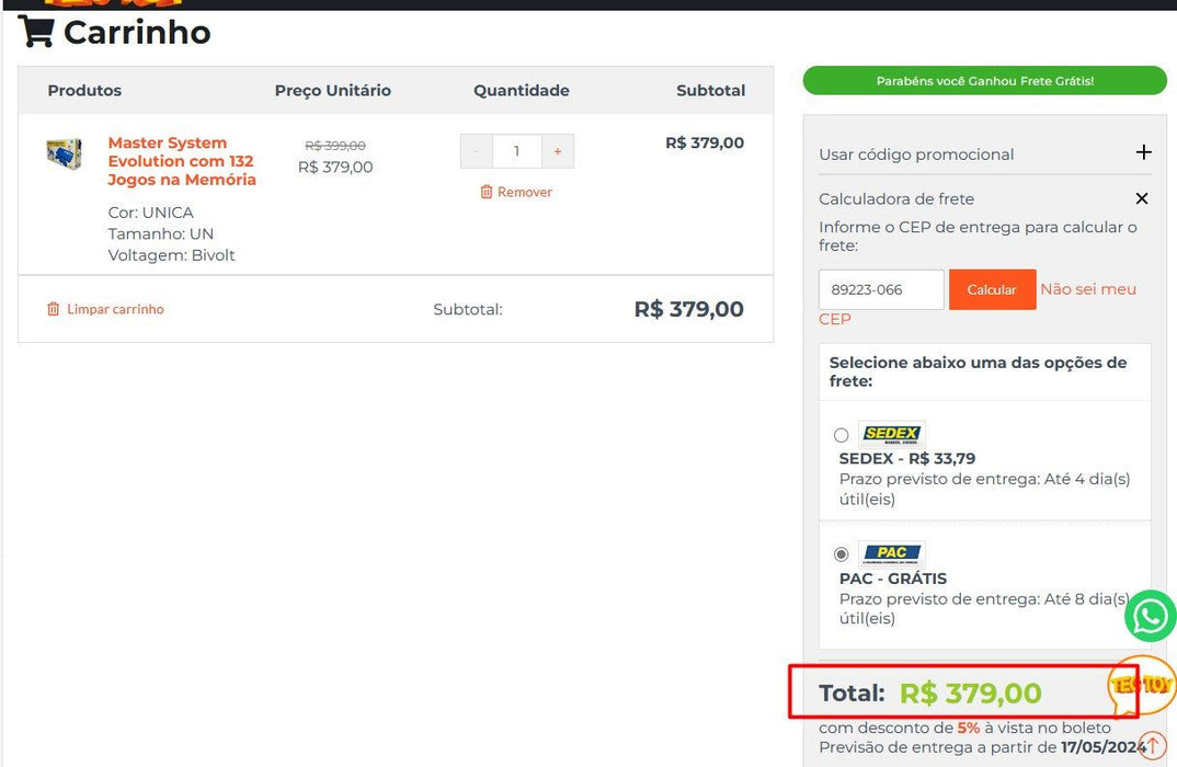 Personal Shopper | Buy from Brazil - MASTER SYSTEM EVOLUTION COM 132 JOGOS NA MEMÓRIA- 1 item (DDP)