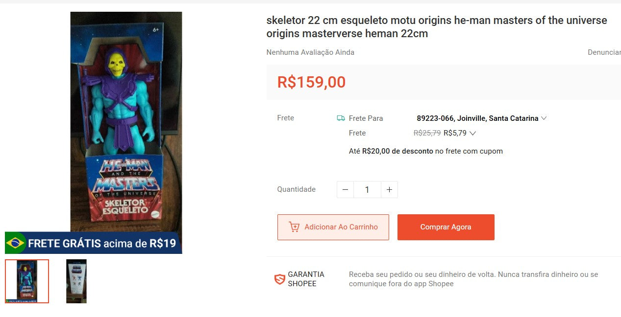 Personal Shopper | Comprar do Brasil - skeletor 22 cm esqueleto motu origins he-man masters of the universe origins masterverse heman 22cm - 1 unidades (DDP)