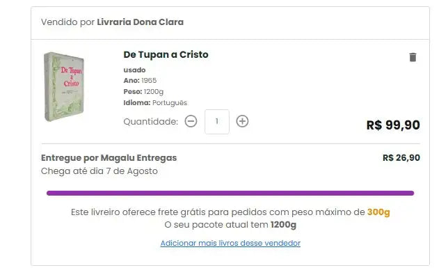 Personal Shopper | Buy from Brazil  -Book De Tupan a Cristo - 1 unit (DDP)