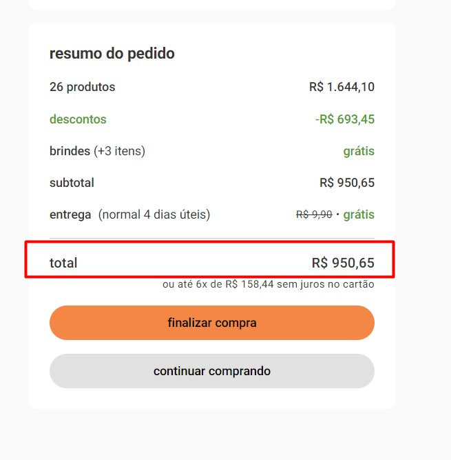 Personal Shopper | Comprar do Brasil - Natura Mamãe e Bebê - 26 itens - DDP