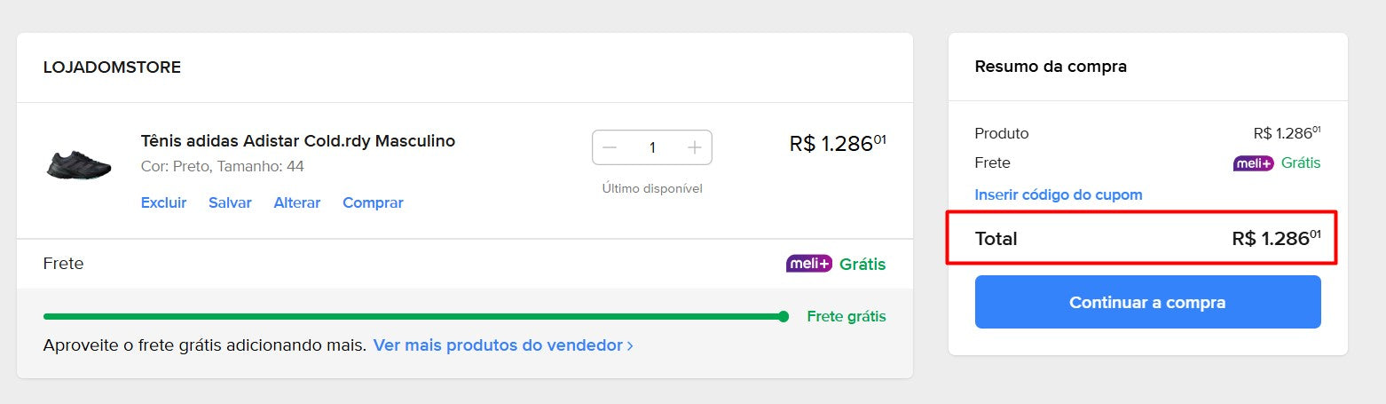 Personal Shopper | Buy from Brazil -Tênis adidas Adistar Cold.rdy Masculino 44BR - 1 item-  DDP