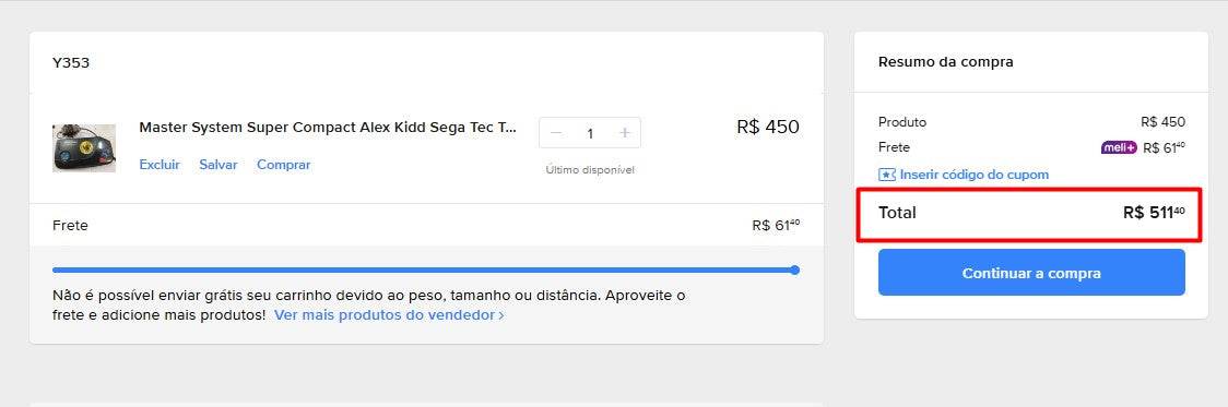 Personal Shopper | Buy from Brazil -	Master System Super Compact Alex Kidd Sega Tec Toy Vintage Antigo - 1 unit (DDP)
