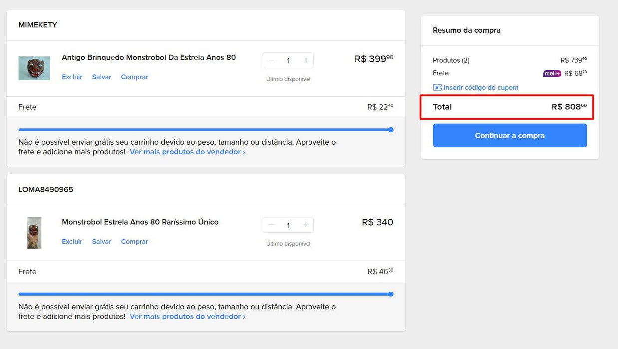 Personal Shopper | Buy from Brazil -MonstroBol da Estrela - 2 items (DDP)