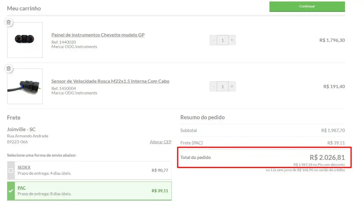 Personal Shopper | Comprar desde Brasil - Piezas de Automóvil (Alemania) (DDP)