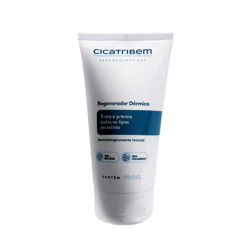 Cicatribem Regenerador Dérmico Anti-Stretch Mark Body Cream, 5.29 oz (150 g) – front packaging – Buy now at MKPBR.COM – Worldwide Shipping