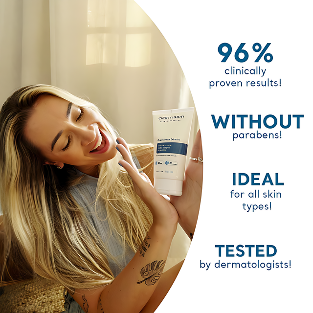 Cicatribem Regenerador Dérmico Anti-Stretch Mark Body Cream, 5.29 oz (150 g) – premium Brazilian body care flatlay – Buy now at MKPBR.COM – Worldwide Shipping