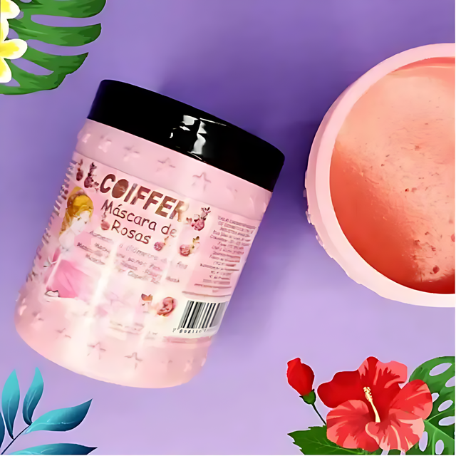 Coiffer Bulgarian Rose Hair Mask, promoting healthy hair growth and strengthening brittle strands – Buy now at MKPBR.COM – Worldwide Shipping.