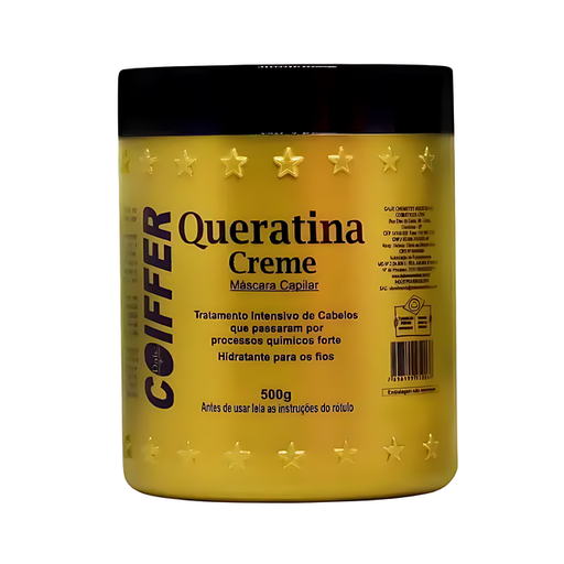  Coiffer Keratin Cream Mask, 500g, for intensive hair reconstruction and mass replacement of damaged hair – Buy now at MKPBR.COM – Worldwide Shipping.
