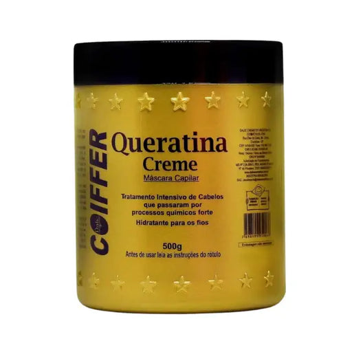  Coiffer Keratin Cream Mask, 500g, for intensive hair reconstruction and mass replacement of damaged hair – Buy now at MKPBR.COM – Worldwide Shipping.