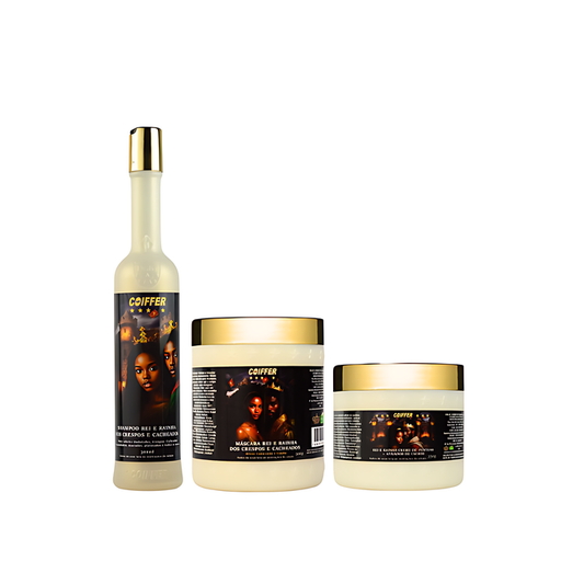 Coiffer Kit Rei e Rainha dos Crespos e Cacheados 3-piece system for wavy, curly, coily and colored hair – Buy now at MKPBR.COM – Worldwide Shipping