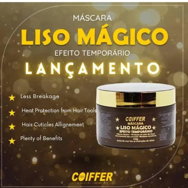 Coiffer Long-Lasting Straight Effect Mask, for disciplined hair that maintains its alignment over time – Buy now at MKPBR.COM – Worldwide Shipping.