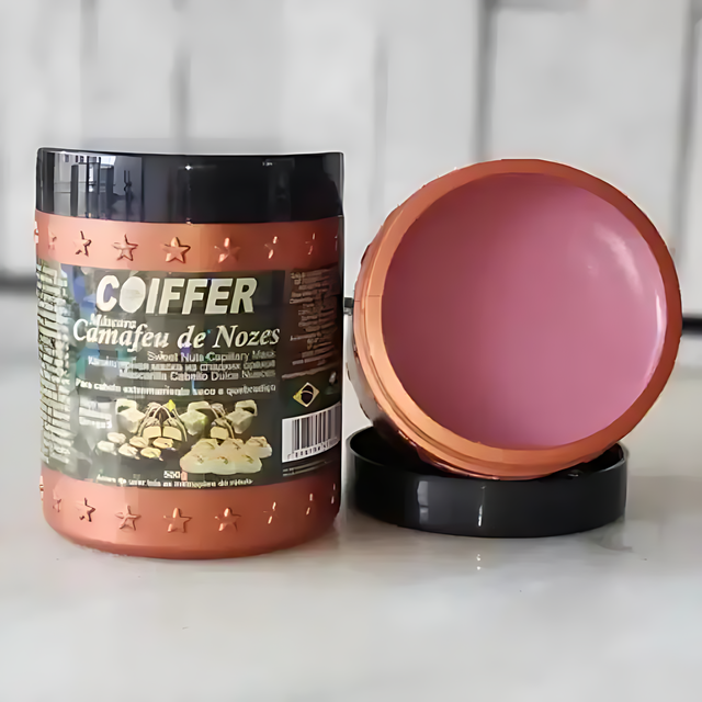 Coiffer Pecan Nut Oil Hair Mask, ideal for dry and damaged hair, rich in Omega 3 and Potassium – Buy now at MKPBR.COM – Worldwide Shipping.