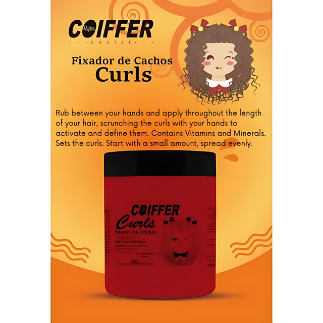 Coiffer Professional Curl Definition Product, enhancing natural texture without weighing down hair – Buy now at MKPBR.COM – Worldwide Shipping.