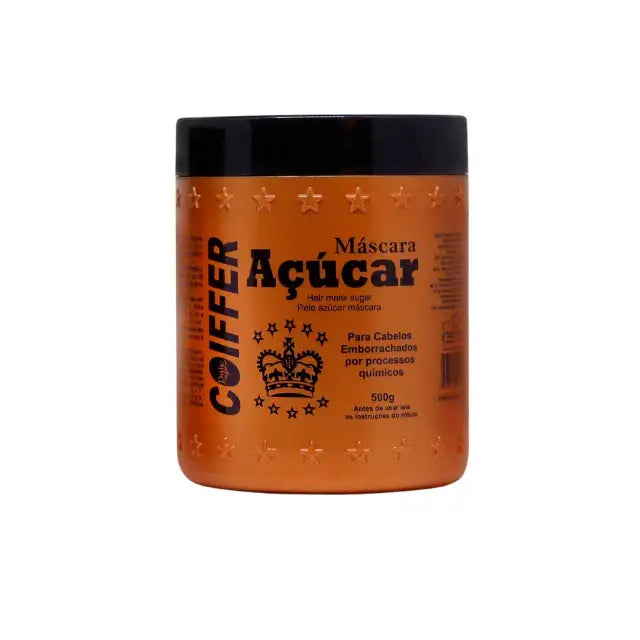 Coiffer Sugar Mask for elastic and brittle hair, 500g size for professional reconstruction – Buy now at MKPBR.COM – Worldwide Shipping.