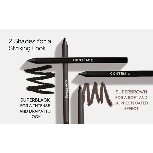Contém1g Lápis Supers Ultra-Pigmented Waterproof Eyeliner – Precision Eye Makeup Tool – Buy now at MKPBR.COM – Worldwide Shipping