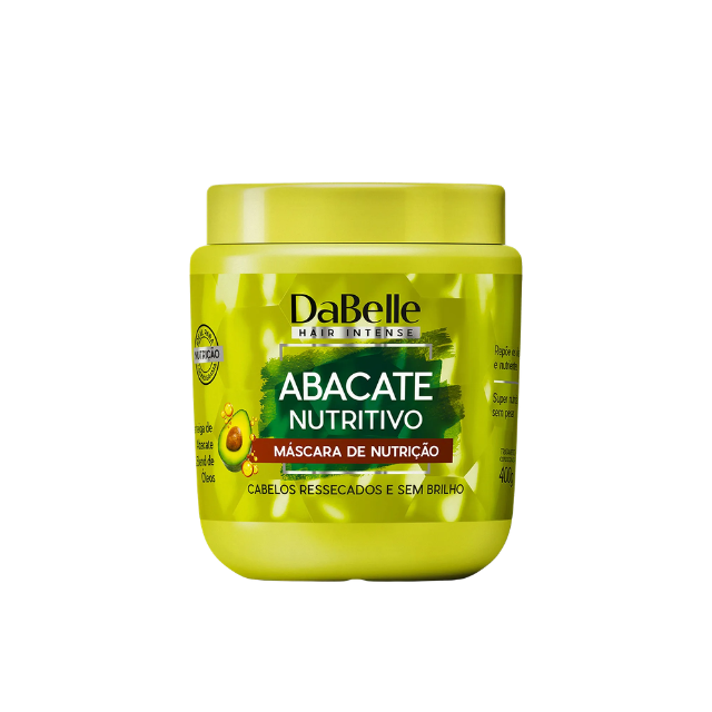 DaBelle Abacate Nutritivo Hair Mask for Deep Nutrition, Hydration Retention & Shine – 14.11 oz (400 g) front packshot of hair mask jar – Buy now at MKPBR.COM – Worldwide Shipping