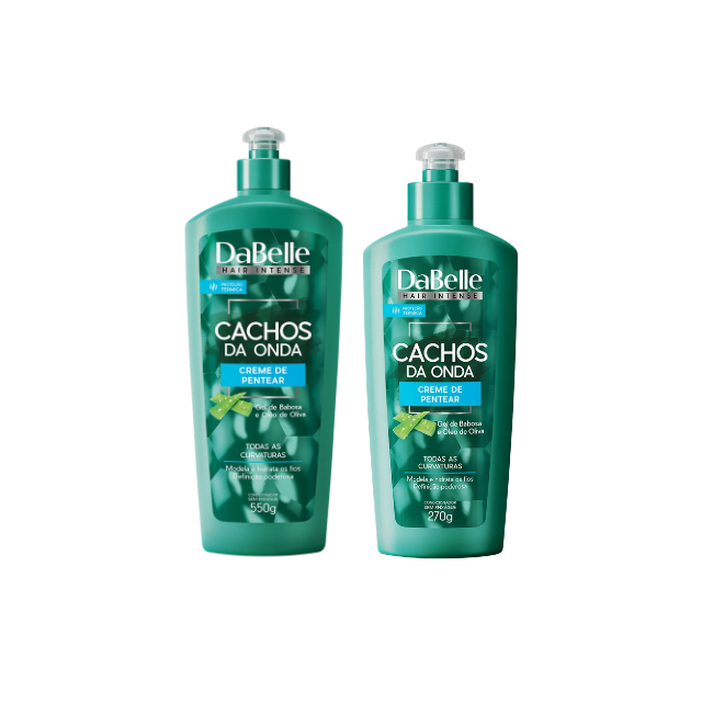 DaBelle Cachos da Onda Leave-In Styling Cream for High Definition, Curl Activation & Hydrated Softness – 19.40 oz (550 g) or 9.52 oz (270 g) size options for home and salon use – Buy now at MKPBR.COM – Worldwide Shipping