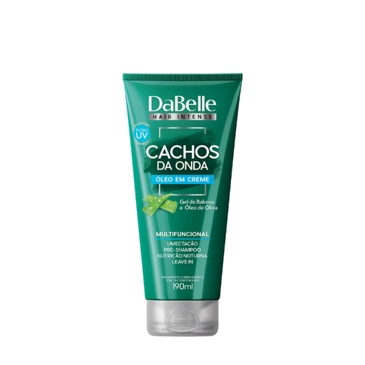 DaBelle Cachos da Onda Oil-in-Cream for Curly & Wavy Hair, Definition, Softness & Overnight Nutrition – 6.42 oz (190 ml) front packshot of oil-in-cream – Buy now at MKPBR.COM – Worldwide Shipping