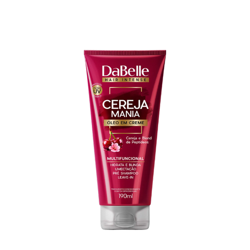 DaBelle Cereja Mania Oil-in-Cream Leave-In with Thermal Protection, UV Filter & Peptide Shield – 6.42 oz (190 ml) front packshot – Buy now at MKPBR.COM – Worldwide Shipping