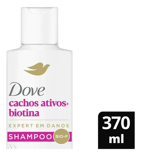 Dove Active Curls + Biotin Shampoo 370ml bottle close-up – Buy now at MKPBR.COM – Worldwide Shipping