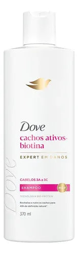 Dove Active Curls + Biotin Shampoo 370ml front view – Buy now at MKPBR.COM – Worldwide Shipping