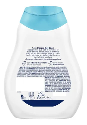 Dove Baby Dove Rich Moisture Shampoo 200ml back label – Buy now at MKPBR.COM – Worldwide Shipping