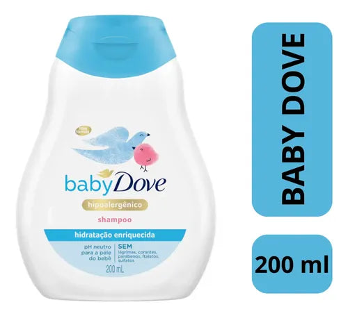 Dove Baby Dove Rich Moisture Shampoo 200ml label closeup – Buy now at MKPBR.COM – Worldwide Shipping