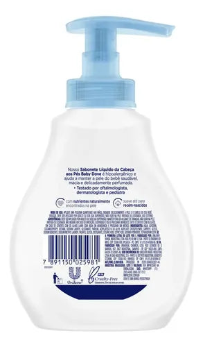 Dove Baby Dove Head-To-Toe Wash Rich Moisture 200ml back label ingredients – Buy now at MKPBR.COM – Worldwide Shipping