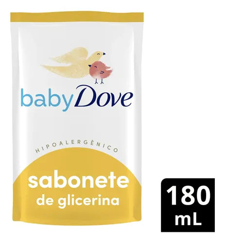 Dove Baby Glycerin Hydration Refill 180 ml back label – Buy now at MKPBR.COM – Worldwide Shipping